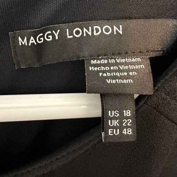 MAGGY LONDON SHORT SLEEVE DRAPED FLAP SHEATH DRESS NWT - Picture 7 of 8